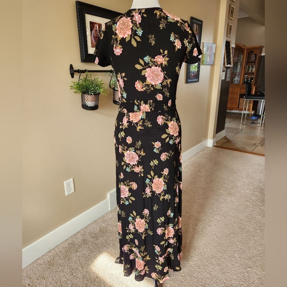 American Rag cie entry maxi front slit floral dress M / L - Picture 3 of 6
